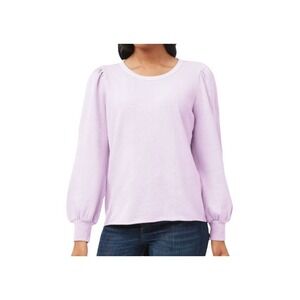 Women's XX Large Lavender Puff Sleeve Sweatshirt Cozy Pullover Top